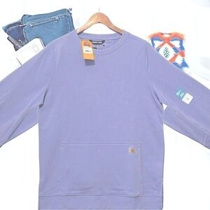 NWT Carhartt Relaxed Fit Sweatshirt Lavender Size Medium (8-10)